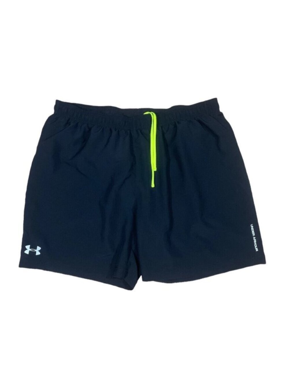 Under Armour Shorts Mens Medium Black Lime Green Lightweight